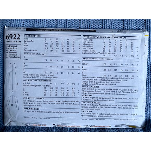 Simplicity 6922 Sewing pattern sheath dress bolero y2k size 6-16 - Picture 3 of 5